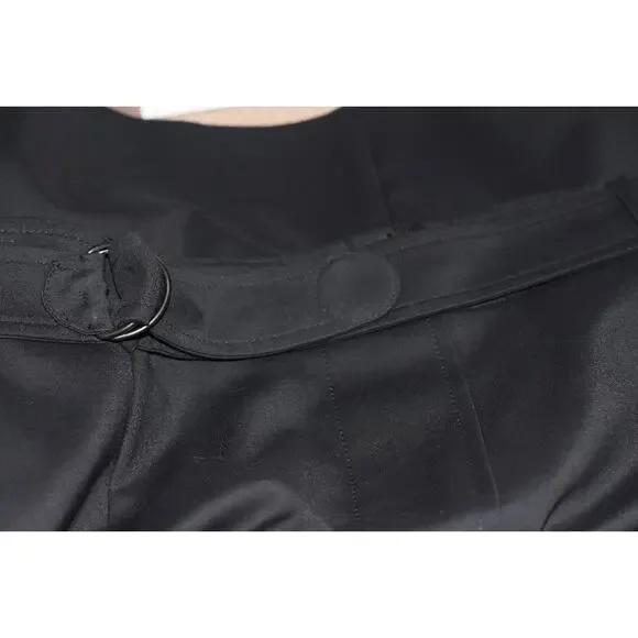 AKRIS Punto Pencil Straight Knee Length Black Stretch-Wool Skirt Size 12 Midi